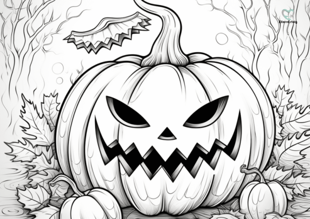 ausmalbilder halloween kürbis