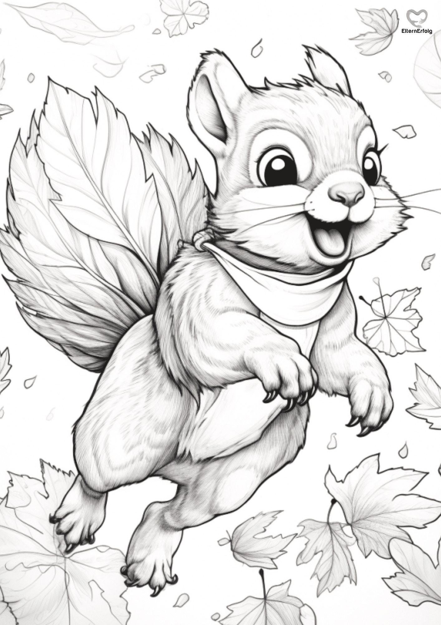 Ausmalbilder Eichhörnchen | Kostenlose Herbst Malvorlagen zum Ausdrucken