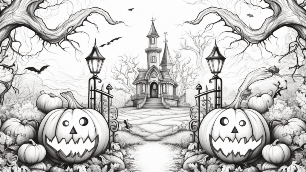 ausmalbilder halloween kürbis