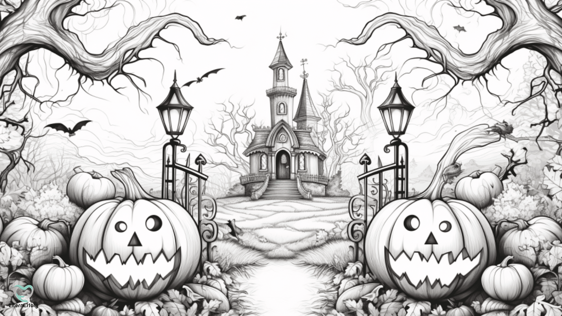 ausmalbilder halloween kürbis