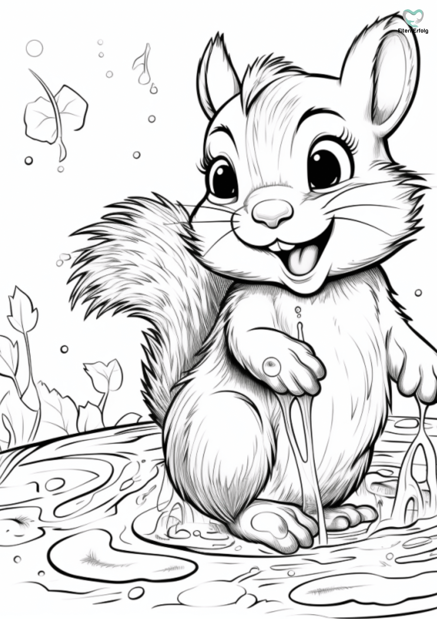 Ausmalbilder Eichhörnchen | Kostenlose Herbst Malvorlagen zum Ausdrucken