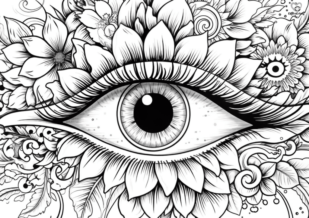 augen ausmalbild