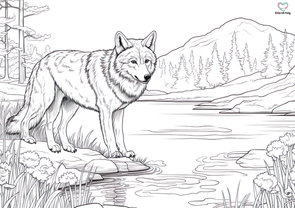 wolf ausmalbilder