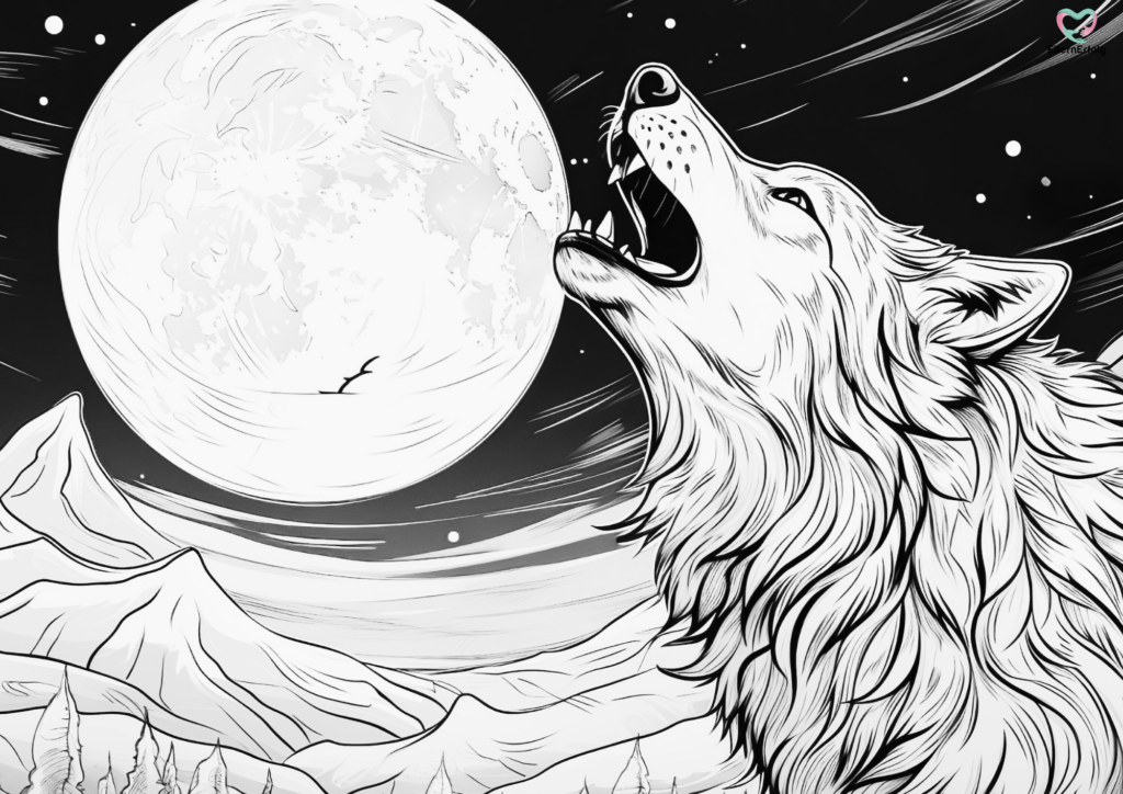 wolf ausmalbild