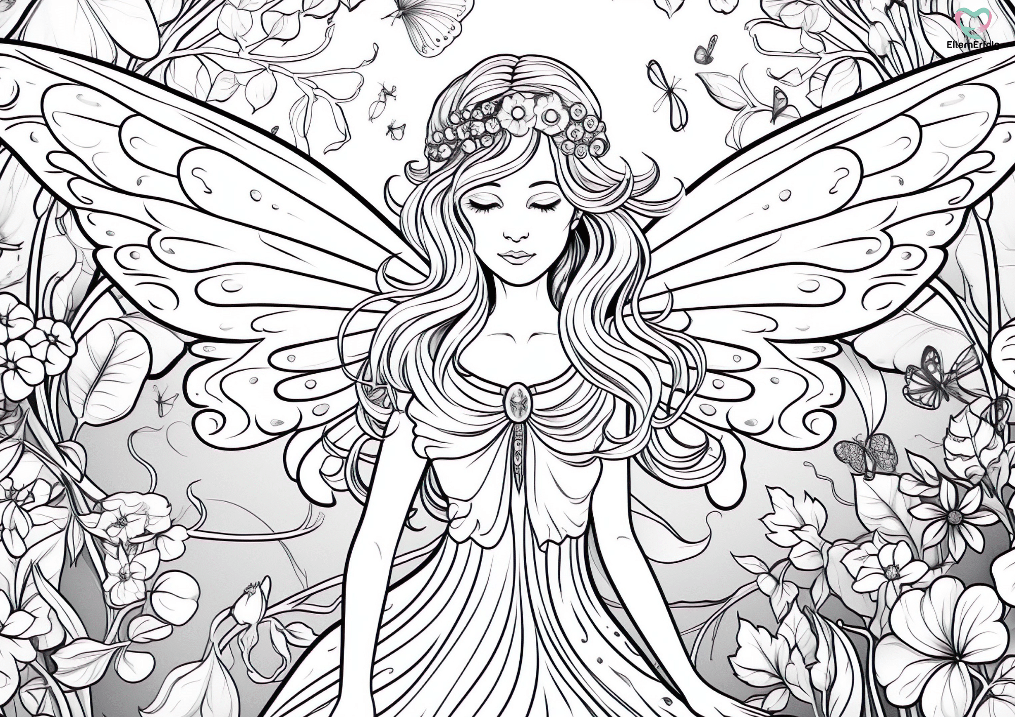 Zauberhafte Entspannung: Ausmalbilder Schmetterlingsfee – Kostenlose Magie für Groß und Klein!