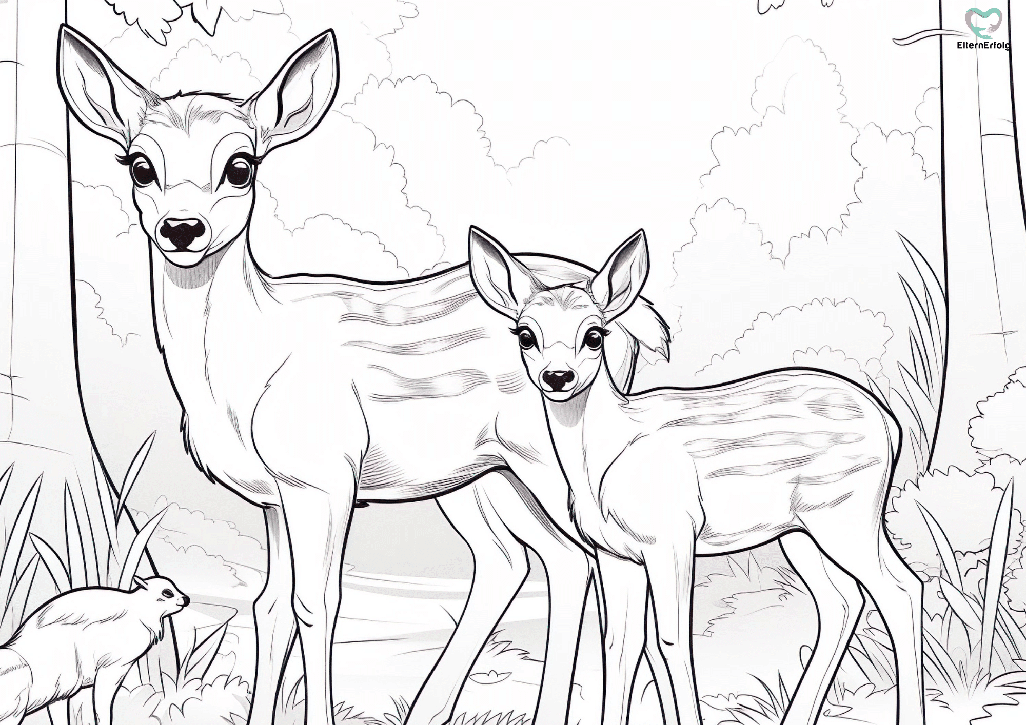 Kostenlose Reh Ausmalbilder: Die 10 besten Malvorlagen für Kinder zum