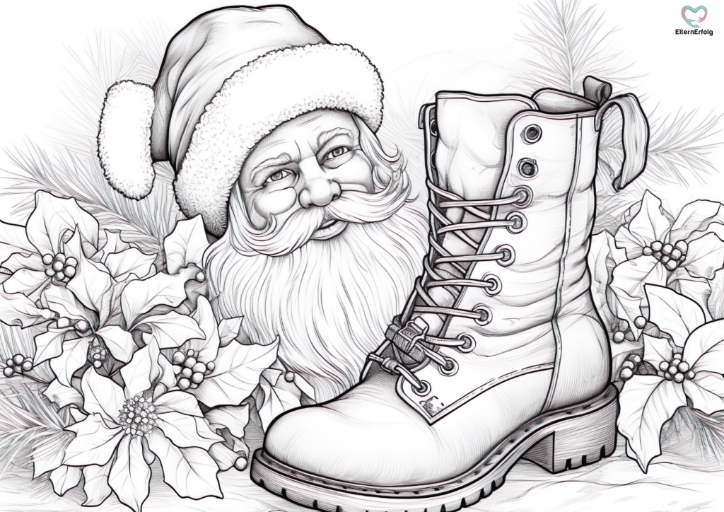 nikolausstiefel ausmalbild