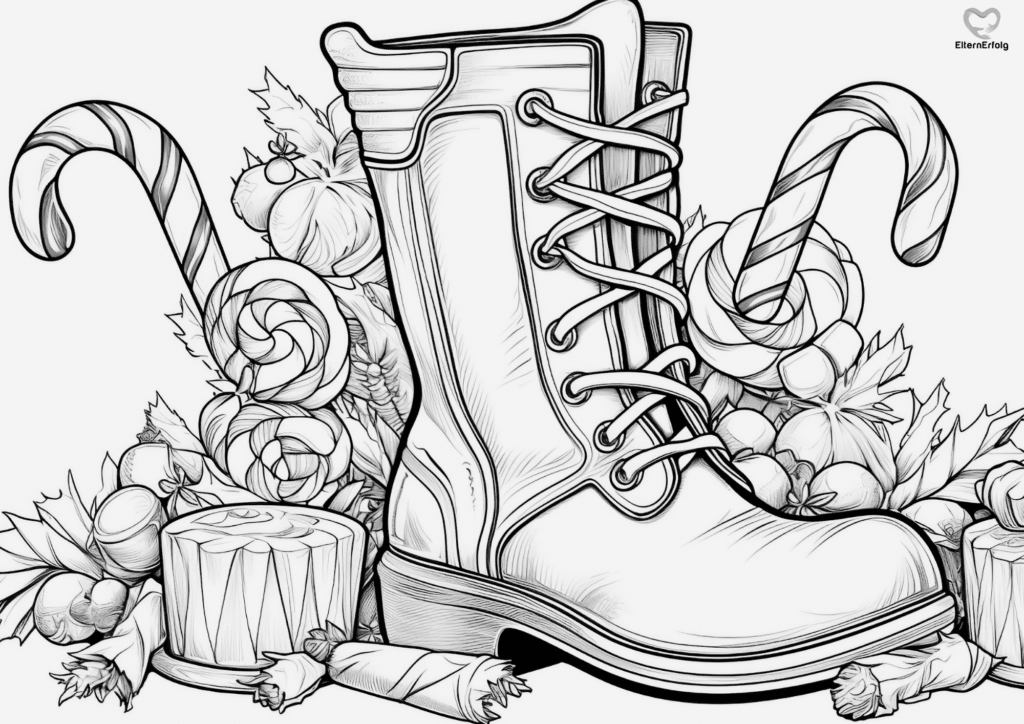 nikolausstiefel ausmalbild