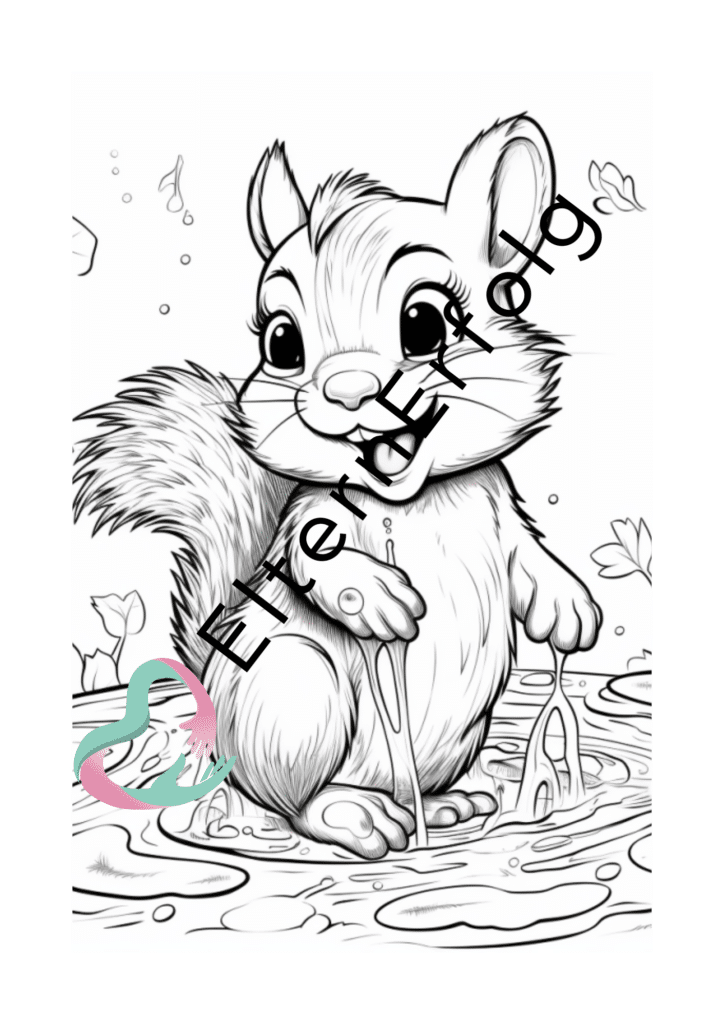 Eichhörnchen Malbuch