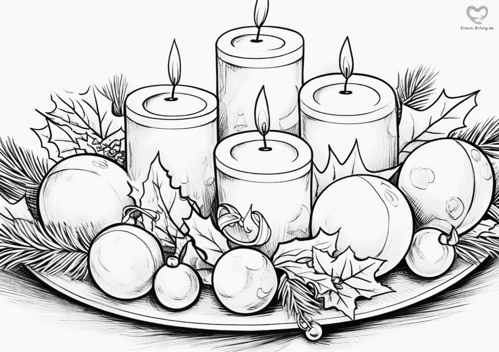 ausmalbilder adventskranz