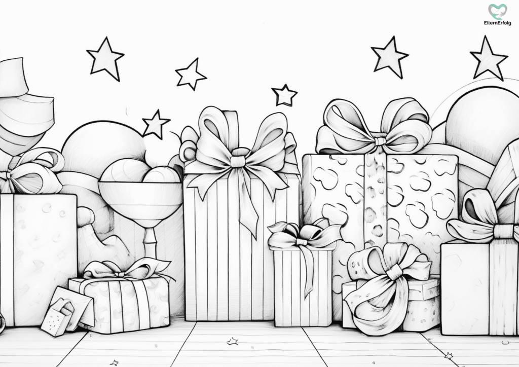 ausmalbilder geschenke