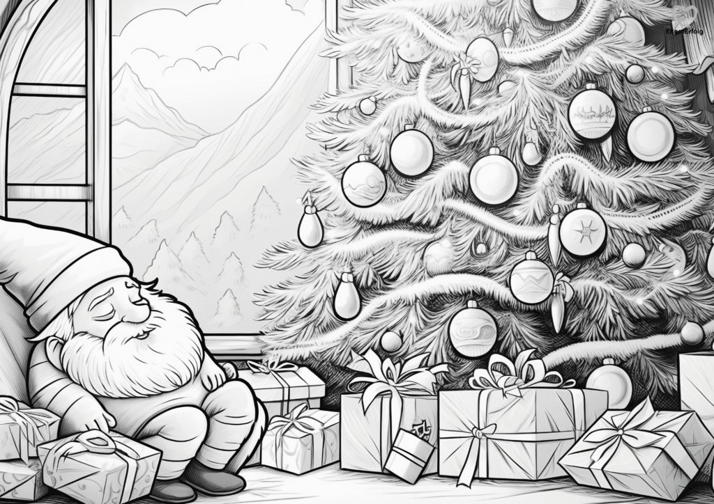 weihnachtswichtel ausmalbild