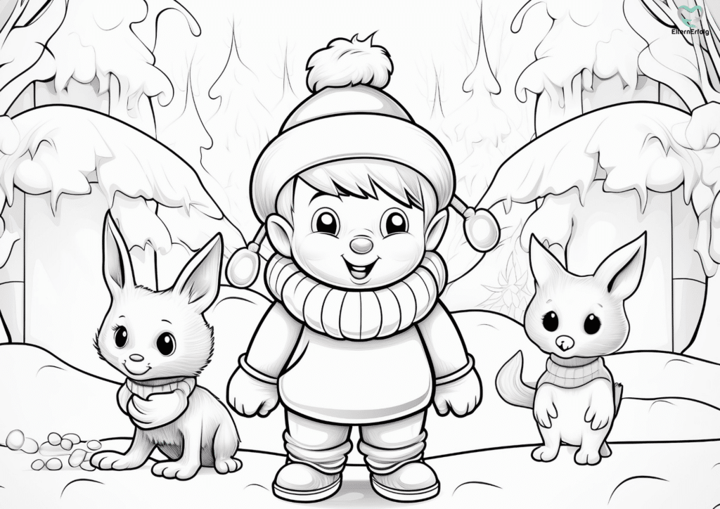 Weihnachtswichtel Ausmalbilder