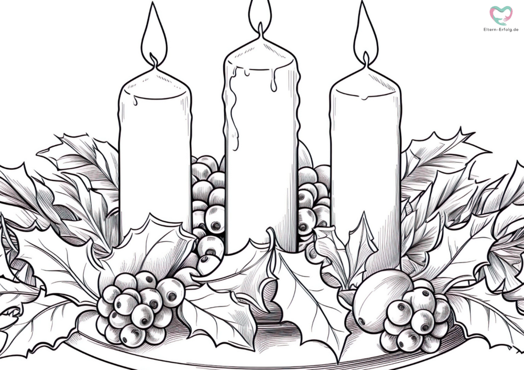 ausmalbild adventskranz