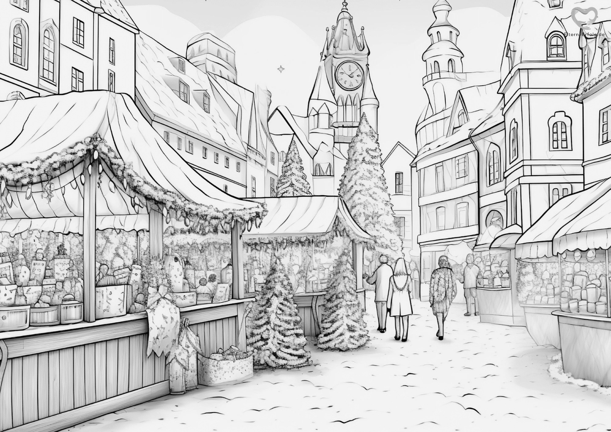 Winter Ausmalbilder: Kostenlose Malvorlagen zum Ausdrucken