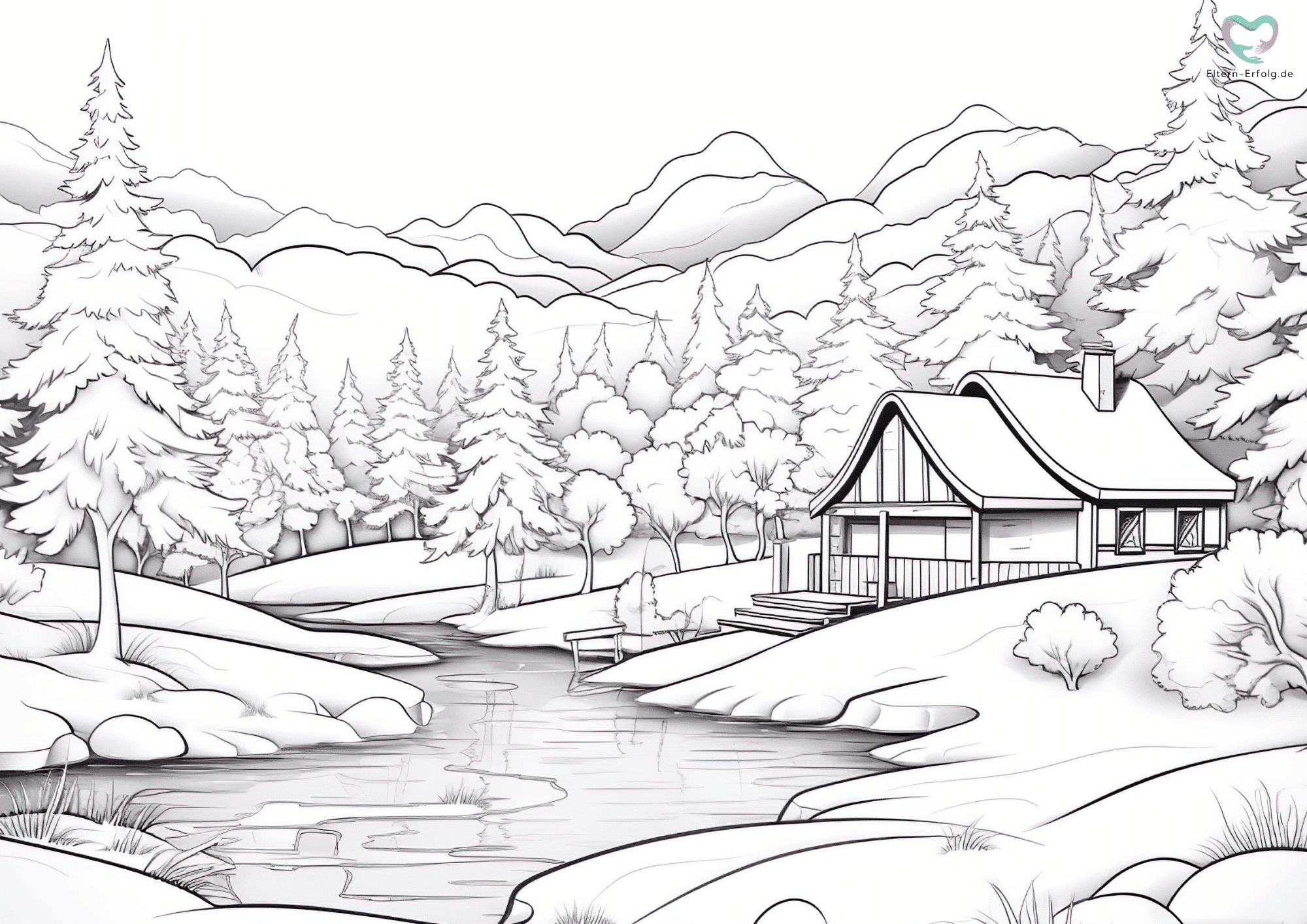 Winter Ausmalbilder: Kostenlose Malvorlagen zum Ausdrucken