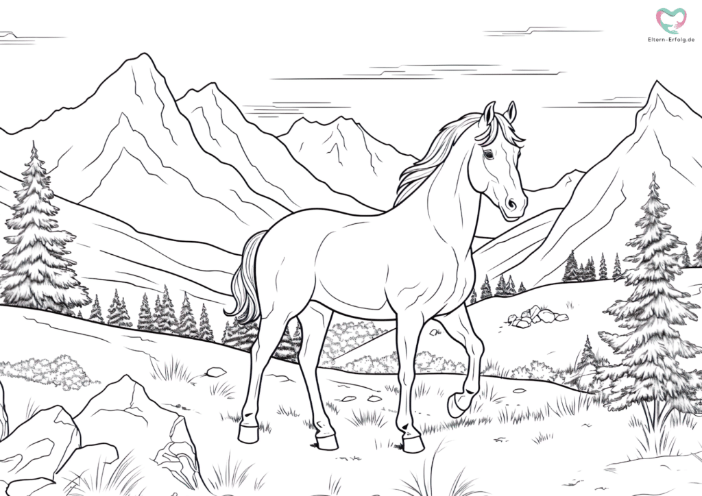 ausmalbild pferd