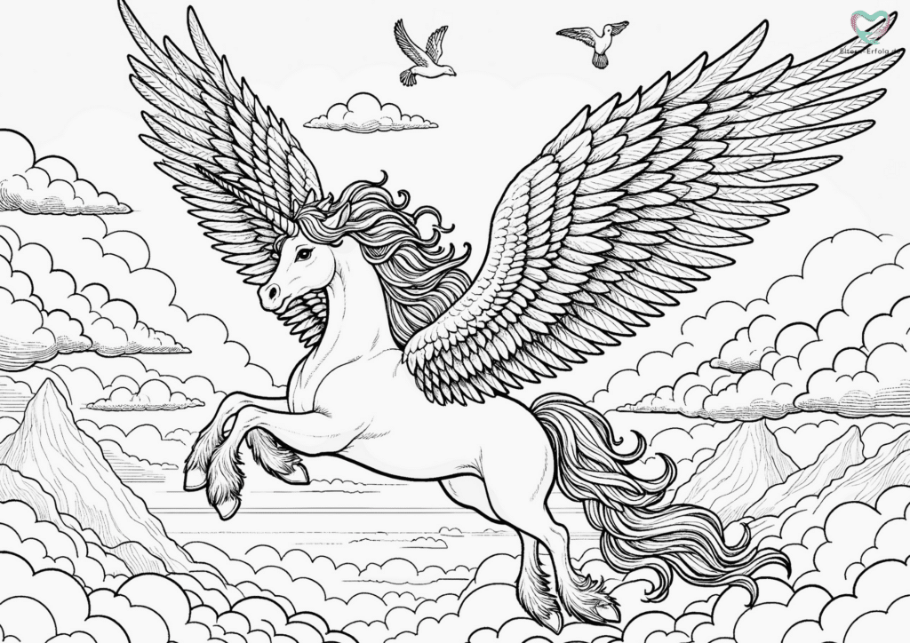 Ausmalbild Einhorn