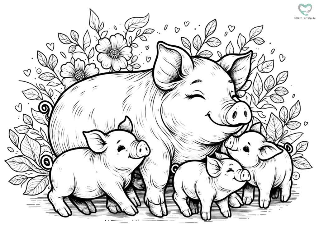 ausmalbilder schweine