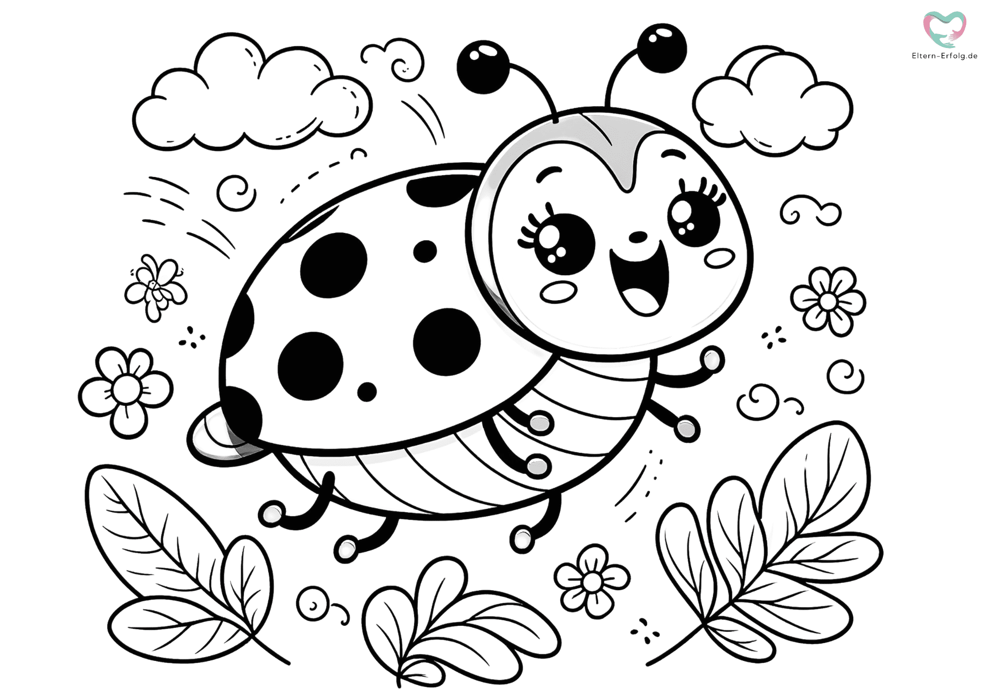 Marienkäfer Ausmalbilder: Kostenlose Malvorlagen Ausdrucken