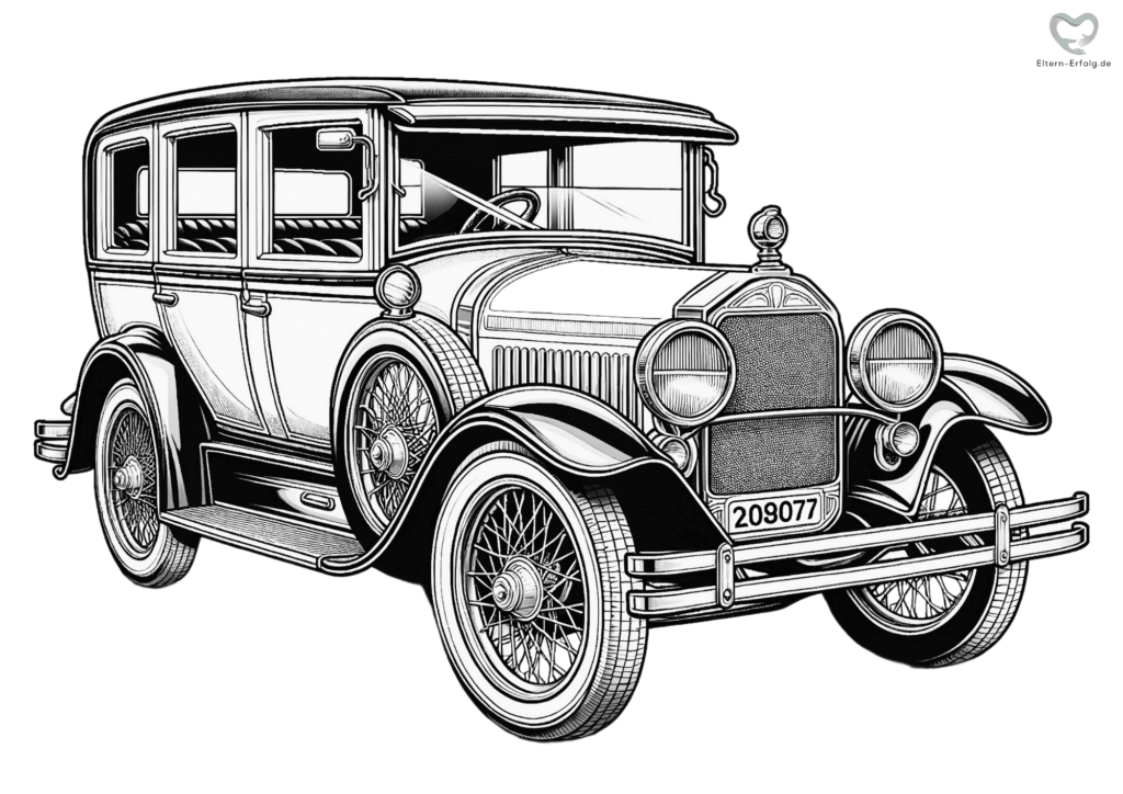 Oldtimer ausmalbild
