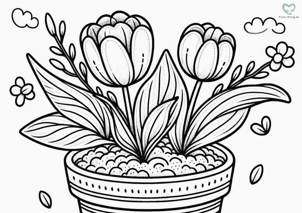 ausmalbild Tulpen
