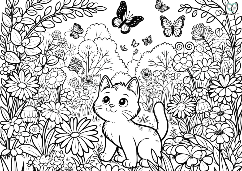 Ausmalbild Katze