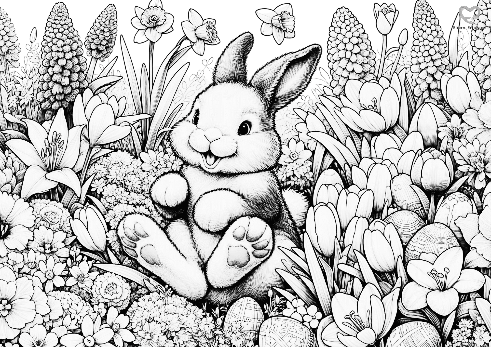 Osterhasen Ausmalbilder: Kostenlose Malvorlagen ausdrucken
