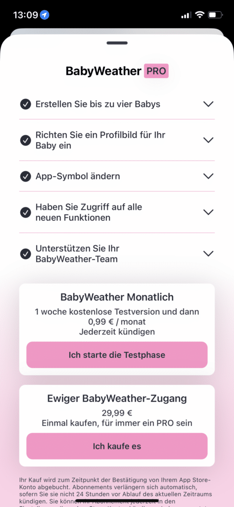 BabyWeather PRO