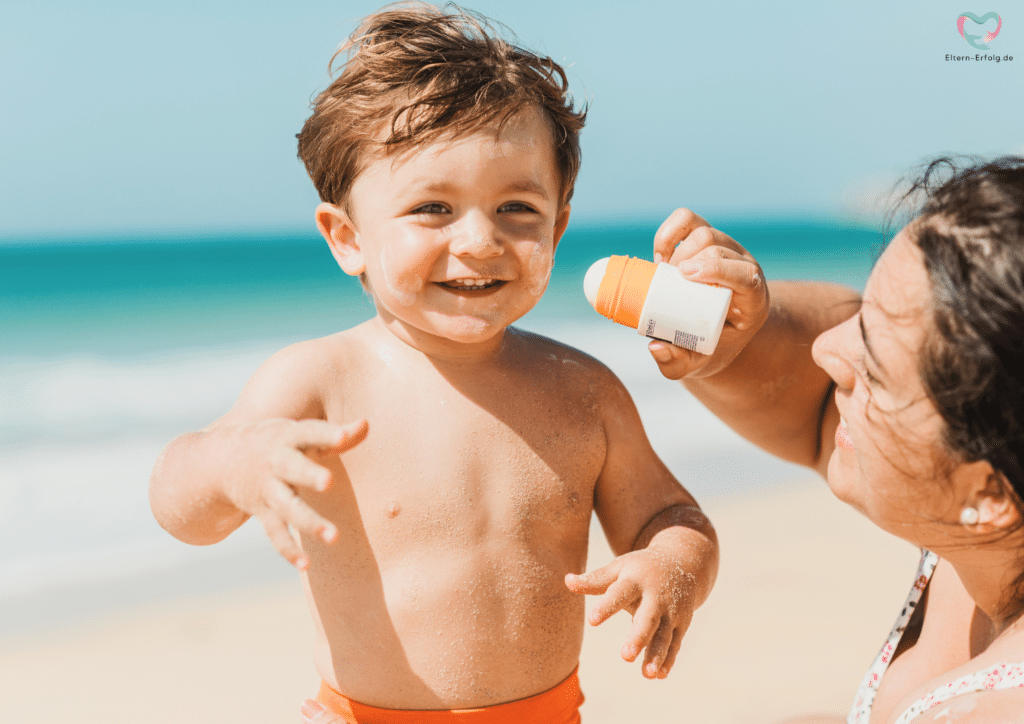 Anwendung Sonnencreme Kinder
